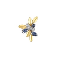 Золотая подвеска, золото, бриллиант, сапфир, 14466RS  фото, kupilegko.ru