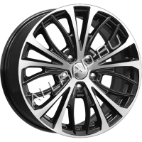 Литые колесные диски КиК (K&K) КС873 (ZV 17_KIA Optima JF) 7.5x17 5x114.3 ET52.5 D67.1 Чёрный глянцевый с полированной лицевой частью (74847)  фото, kupilegko.ru