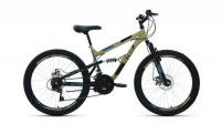 Велосипед ALTAIR MTB FS 24 disc (24" 18 ск. рост 15") 2020-2021, бежевый/черный, RBKT1F14E002 Altair  фото, kupilegko.ru