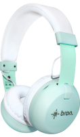 Bluetooth-гарнитура Bron HDW10, бирюзовая  фото, kupilegko.ru