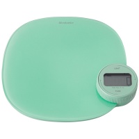 Цифровые кухонные весы Brabantia мятно-голубые  фото, kupilegko.ru