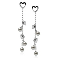 Серьги серебро, сережки серебро, жемчуг, NP3861  фото, kupilegko.ru