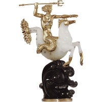 Статуэтка Тритон золото, бриллиант, кварц, 44010RS  фото, kupilegko.ru