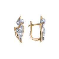 Золотые серьги, сережки золото, бриллиант, 10550RS  фото, kupilegko.ru