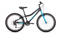 Велосипед ALTAIR MTB HT 24 1.0 (рост 12") 2020-2021, черный/голубой, RBKT11N46002 Altair  фото, kupilegko.ru