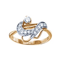 Золотое кольцо, золото, бриллиант, 10880RS  фото, kupilegko.ru