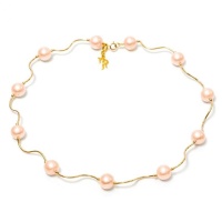 Ожерелье золото, жемчуг, NP3695  фото, kupilegko.ru