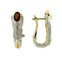 Серьги серебро, сережки серебро, гранат, 2102g  фото, kupilegko.ru