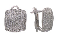 Золотые серьги, сережки золото, бриллиант, 01C673753  фото, kupilegko.ru