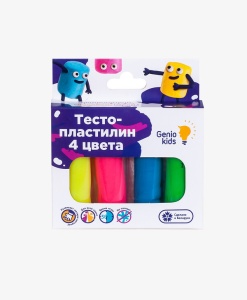 Набор для детской лепки Genio Kids Тесто-пластилин 4 цвета 76324 GU  фото, kupilegko.ru