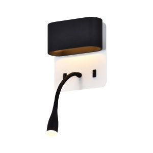 Бра, светодиодный светильник настенный накладной Gerhort G62167/1wWT+BK  фото, kupilegko.ru