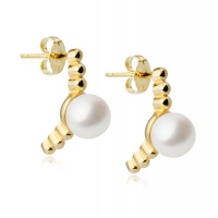 Серьги серебро, сережки серебро, жемчуг, NP3794  фото, kupilegko.ru