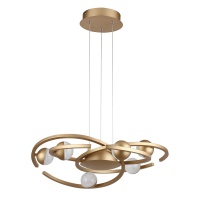 Подвесная светодиодная люстра Gerhort G61244/6GD GD+WT  фото, kupilegko.ru