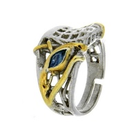 Серебряное кольцо, серебро, сапфир, 1081s  фото, kupilegko.ru