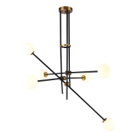 Подвесная люстра Gerhort G31108/6BK+GD WT  фото, kupilegko.ru