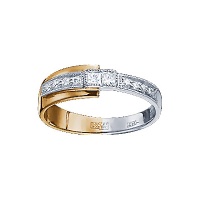 Золотое кольцо, белое золото, бриллиант, 71214RS  фото, kupilegko.ru