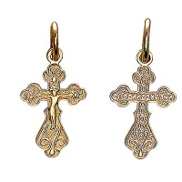 Крестик белое золото, 01R020739  фото, kupilegko.ru