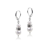 Серьги серебро, сережки серебро, жемчуг, NP2207  фото, kupilegko.ru