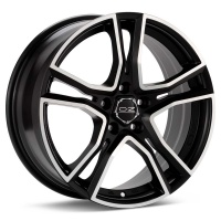 Литые колесные диски Oz Racing ADRENALINA Machined w/Flat Black Accent 8x17 5x100 ET35 D68 Чёрный глянцевый с полированной лицевой частью (W8501420054)  фото, kupilegko.ru