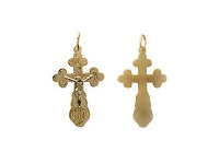 Золотой крестик, золото, 01R760634  фото, kupilegko.ru