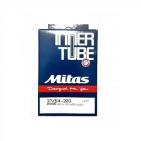 Камера, N07, 12" * 1.5/2.10", Schrader (SV), 35 мм, нипель 90 мм, угол наклона 90, Mitas, черный, 51 Mitas  фото, kupilegko.ru