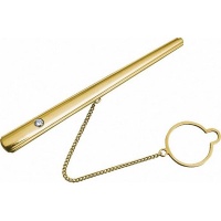 Зажим для галстука золото, бриллиант, 18135RS  фото, kupilegko.ru