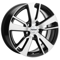 Литые колесные диски Carwel Чага 1704 (RAV4) 7x17 5x114.3 ET39 D60.1 Чёрный глянцевый с полированной лицевой частью (32733)  фото, kupilegko.ru