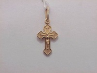 Золотой крестик, золото, 01R010431  фото, kupilegko.ru