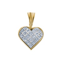 Золотая подвеска, золото, бриллиант, 61540RS  фото, kupilegko.ru