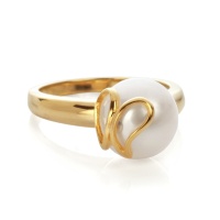 Серебряное кольцо, серебро, жемчуг, NP427  фото, kupilegko.ru