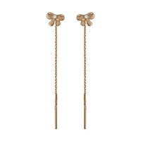 Золотые серьги, сережки золото, фианит, 01C117246  фото, kupilegko.ru