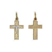 Крестик белое золото, 01R020737  фото, kupilegko.ru