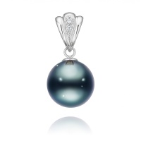 Золотая подвеска, золото, жемчуг, бриллиант, NP4776  фото, kupilegko.ru