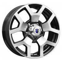 Литые колесные диски КиК (K&K) Намиб (КС929) 7x18 5x139.7 ET35 D108.5 Чёрный глянцевый с полированной лицевой частью (76296)  фото, kupilegko.ru