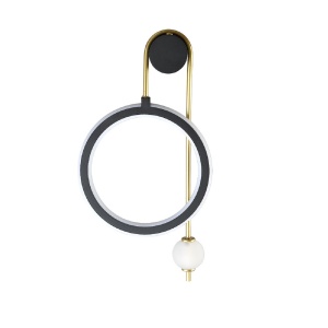 Бра, светодиодный светильник настенный накладной Crystal Lux Corida AP25W Led Black/Gold  фото, kupilegko.ru