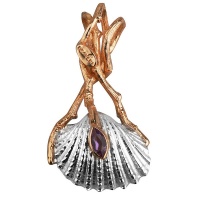 Серебряный кулон, серебро, аметист, 3138a  фото, kupilegko.ru