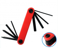 Набор инструментов, VX-9808, складной, 8 предм., шестигранники 2/2.5/3/4/5/6 мм, 2 отвертки, VXM, УТ VXM  фото, kupilegko.ru