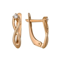 Золотые серьги, сережки золото, бриллиант, A1000012614  фото, kupilegko.ru