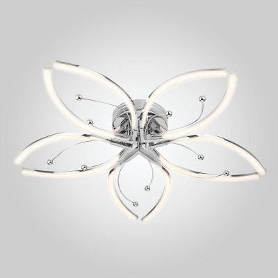 Потолочная светодиодная люстра Eurosvet 90056/5 хром  фото, kupilegko.ru