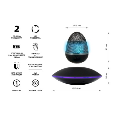 Беспроводная колонка Gauss LV002  фото, kupilegko.ru