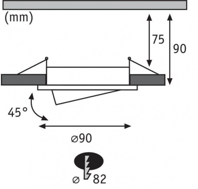 Встраиваемый светодиодный светильник Paulmann Drilled 92920  фото, kupilegko.ru