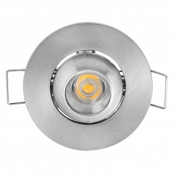 Встраиваемый светодиодный светильник Horoz Fiona 1W 6400К матовый хром 016-028-0001 HRZ00000232  фото, kupilegko.ru