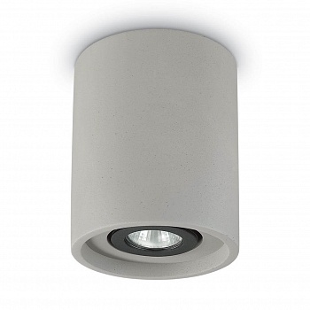 Потолочный светильник Ideal Lux Oak PL1 Round Cemento 150437  фото, kupilegko.ru