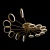 Потолочная светодиодная люстра Loft IT 10164L Gold  фото, kupilegko.ru