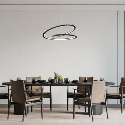 Подвесная светодиодная люстра Gerhort G61283/1SBK  фото, kupilegko.ru