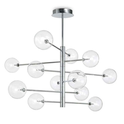 Подвесная люстра Ideal Lux Equinoxe SP12 Cromo 200118  фото, kupilegko.ru