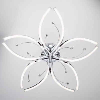 Потолочная светодиодная люстра Eurosvet 90056/5 хром  фото, kupilegko.ru