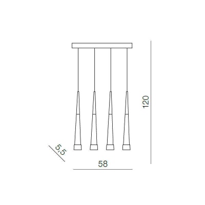 Подвесной светильник Azzardo Brina 4 AZ0955  фото, kupilegko.ru