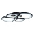 Потолочная светодиодная люстра iLedex X024-4 BK  фото, kupilegko.ru