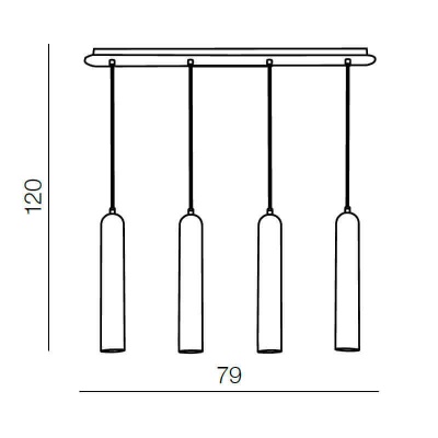Подвесной светильник Azzardo Tubo 4 AZ1238  фото, kupilegko.ru